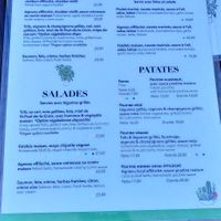 Menu at L'Innocent in Riviere-du-loup