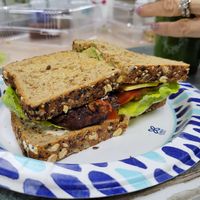 Vegan reuben at Just Juice in Houston