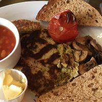 Vegan bubble and squeak breakfast  at Natural Bake in Hadleigh