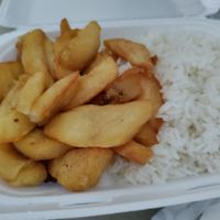 Rice and fries at Rose Garden in Willemstad