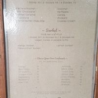 Gelato menu at Drifter Surf Shop & Cafe in Pecatu