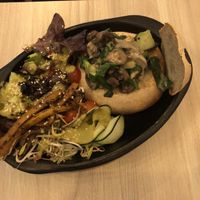 Pancook de setas (menú navideño 2020) at La Madriguera Consciente in Bogota