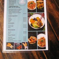 Menu at La Madriguera Consciente in Bogota