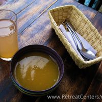 Soup at La Madriguera Consciente in Bogota