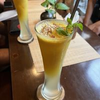 Passion fruit juice with added nuts  at Thien Tra Dao in Hanoi