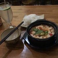 Sweet and sour mushroom dish  at Thien Tra Dao in Hanoi