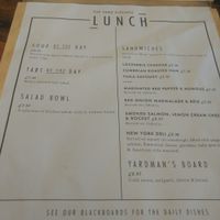 Menu at The Yard Kitchen in Penrith