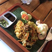 Fried noodles  at Tulasi Vegetarian in Ubud