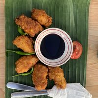 Corn fritters  at Tulasi Vegetarian in Ubud