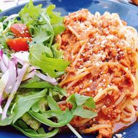 Spag bowl at Veggie Cafe in Albufeira