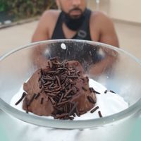 Chocolate fudge and cream at Veggie Cafe in Albufeira