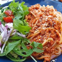 Spag bol at Veggie Cafe in Albufeira