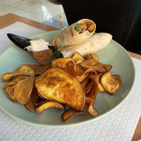 ‘Not chicken’ wrap  at Veggie Cafe in Albufeira