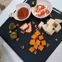 Cheese board at Veggie Cafe in Albufeira