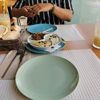Bread with 3 dips at Veggie Cafe in Albufeira