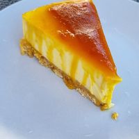 Orange cheese cake at Veggie Cafe in Albufeira
