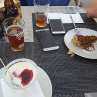 Soy pudding and Fig cake at Veggie Cafe in Albufeira