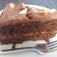 Best Vegan Chocolate Cake ever...  at Veggie Cafe in Albufeira
