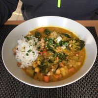 Chick pea curry  at Veggie Cafe in Albufeira