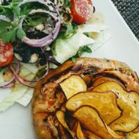 vegan alheira at Veggie Cafe in Albufeira
