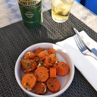 Carrots with garlic and parsley (I think!)  at Veggie Cafe in Albufeira