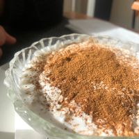 Vegan rice pudding (dessert) at Veggie Cafe in Albufeira