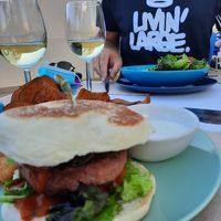 Beyond burger at Veggie Cafe in Albufeira