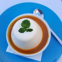 Mango pannacotta at Veggie Cafe in Albufeira