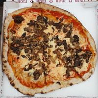 Mushroom pizza at Stoned in Barnstaple