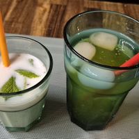 Kefir drink and Persian Sherbet at Libelle in Cologne