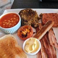 Scottish breakfast. (Potato scone is missing) at Just Be Bistro in Lockerbie