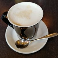 Creamy soy latte at Just Be Bistro in Lockerbie
