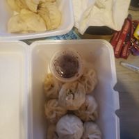 cabbage, carrot, onion dumplings with tibetan sauce at Anyetsang's Little Tibet Restaurant in Bloomington