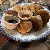 Potato dumplings  at Anyetsang's Little Tibet Restaurant in Bloomington