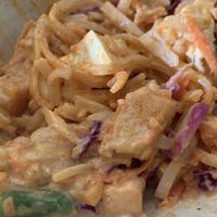 Yum! Noodles and yellow curry. at Anyetsang's Little Tibet Restaurant in Bloomington