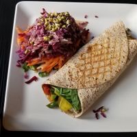 Panini with orange juice at NESS in Quebec