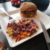 Burger at NESS in Quebec