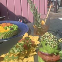 Burger with nachos  at The Avocado Show - Stalpertstraat in Amsterdam