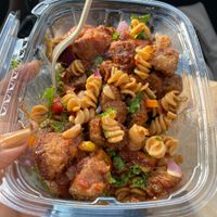 Chickpea pasta + mushrooms-$16 at Blueberry Cafe in Newark