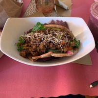 Buffalo Oyster: kale, peppers, onions, cucumbers, and dill sprouts. Delicious! at Blueberry Cafe in Newark