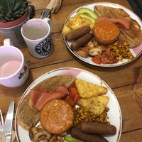 Full vegan English breakfast  at Humblest of Pleasures in Hebden Bridge