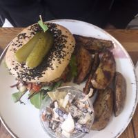 Lovely Bean burger at Humblest of Pleasures in Hebden Bridge