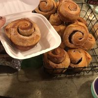 Cinnamon rolls  at Humblest of Pleasures in Hebden Bridge