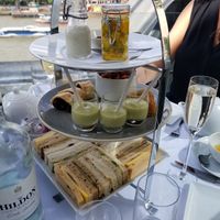 Savory tower for Afternoon high tea at Oxo Tower Restaurant in South East London