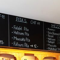 Current menu at Za Zaa Barfi - Gerbergasse in Basel