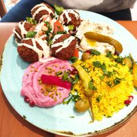 Falafel Teller at Za Zaa Barfi - Gerbergasse in Basel