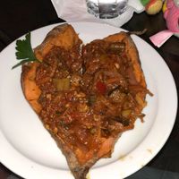 Bolognese sweet potato  at Scallywags Cafe in Magnetic Island