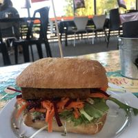 Tofu burger at Scallywags Cafe in Magnetic Island