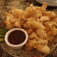 Fried cauliflower bites w/Chinese BBQ sauce $20.00 at Basco in Brunswick