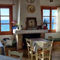 Inside the restaurant. at Women's Cooperative of Petra in Lesvos